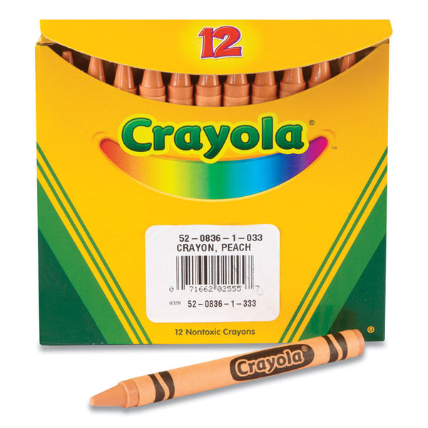 Crayola® Bulk Crayons, Peach, 12/Box (CYO520836033)