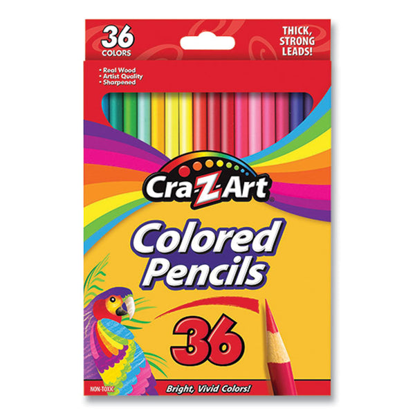 Cra-Z-Art® Colored Pencils, 36 Assorted Lead and Barrel Colors, 36/Box (CZA10438WM36) Pack of 36