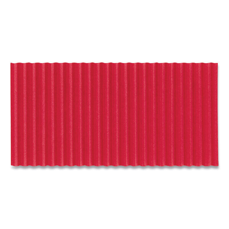 Pacon® Corobuff Corrugated Paper Roll, 48" x 25 ft, Flame Red (PAC0011031)