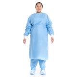 Halyard Protective Procedure Gown Large Blue NonSterile Not Rated Disposable (342890_EA) 1/EA