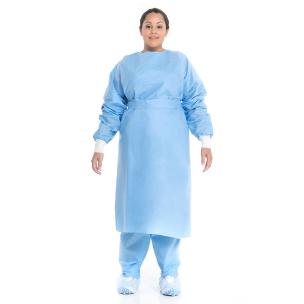 Halyard Protective Procedure Gown Large Blue NonSterile Not Rated Disposable (342890_EA) 1/EA