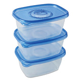 Glad® Deep Dish Food Storage Containers, 64 oz, Plastic, 3/Pack (CLO70045PK)