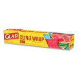 Glad® ClingWrap Plastic Wrap, 200 Square Foot Roll, Clear (CLO00020)