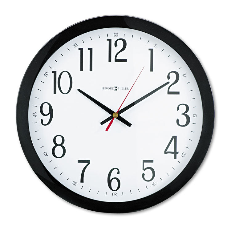 Howard Miller® Gallery Wall Clock, 16" Overall Diameter, Black Case, 1 AA (sold separately) (MIL625166) Each