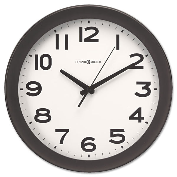 Howard Miller® Kenwick Wall Clock, 13.5" Overall Diameter, Black Case, 1 AA (sold separately) (MIL625485) Each