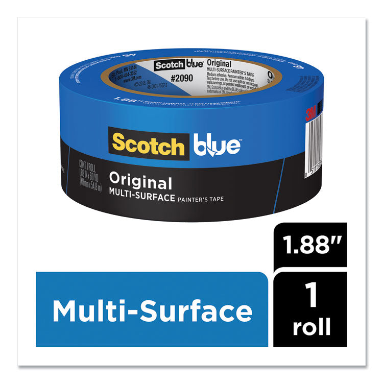 ScotchBlue™ Original Multi-Surface Painter's Tape, 3" Core, 2" x 60 yds, Blue (MMM209048NC) 1 Roll