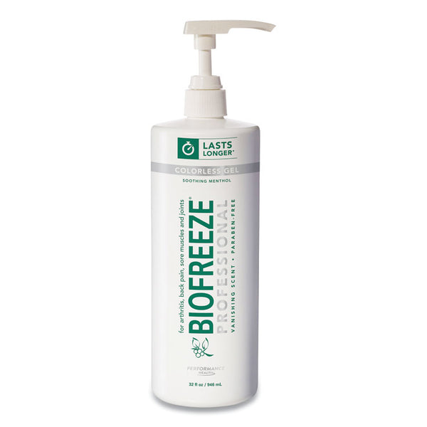 BIOFREEZE® Fast Acting Menthol Pain Relief Topical Analgesic, Colorless Gel, 32 oz Pump Bottle (BIF13431) Each