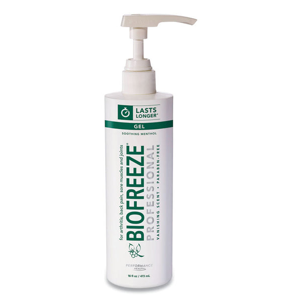 BIOFREEZE® Professional Green Topical Analgesic Pain Reliever Gel, 16 oz Pump (BIF13425)