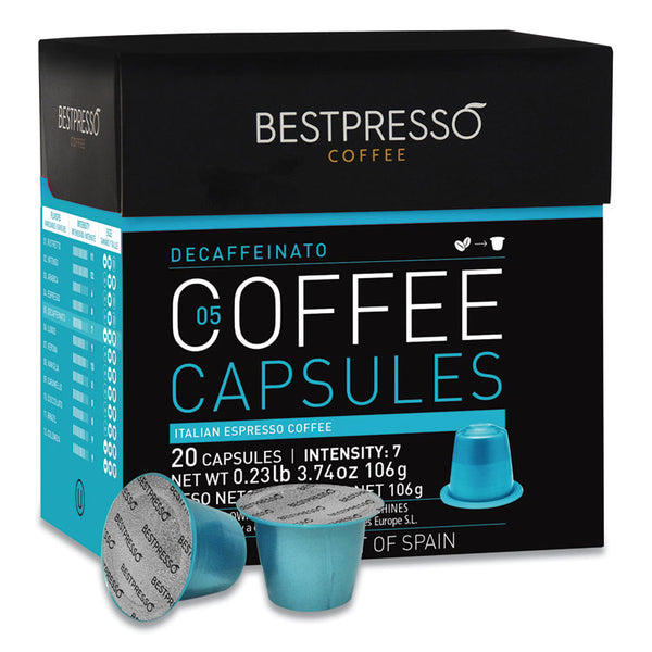 Bestpresso® Nespresso Decaffeinato Italian Espresso Pods, Intensity: 7, 20/Box (BPSBST10423)
