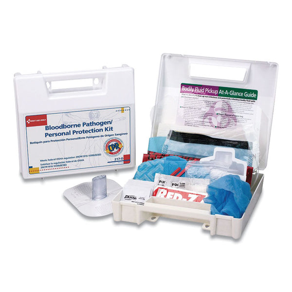First Aid Only™ Bloodborne Pathogen and Personal Protection Kit with Microshield, 26 Pieces, Plastic Case (FAO217O) Each