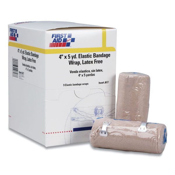 First Aid Only™ Reusable Elastic Bandage Wrap, 4" x 15 ft, 9/Box (FAO5903) Box of 6