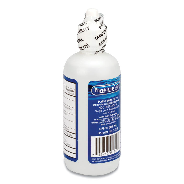 PhysiciansCare® by First Aid Only® First Aid Refill Components Disposable Eye Wash, 4 oz Bottle (FAO340204) Each