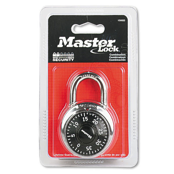Master Lock® Combination Lock, Stainless Steel, 1.87" Wide, Silver (MLK1500D) Each