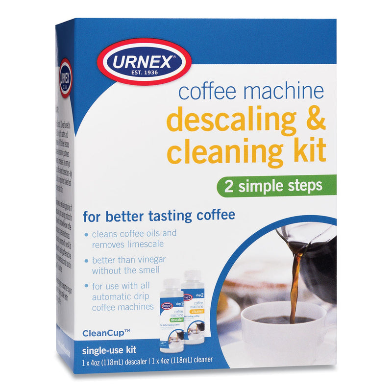 Urnex® Coffee Machine Descaling and Cleaning Kit, 4 oz Descaler and 4 oz Cleaner (URN70560) Each