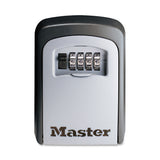 Master Lock Locking Combination 5 Key Steel Box, 3 1/4w x 1 1/2d x 4 5/8h, Black/Silver (MLK5401D) Each