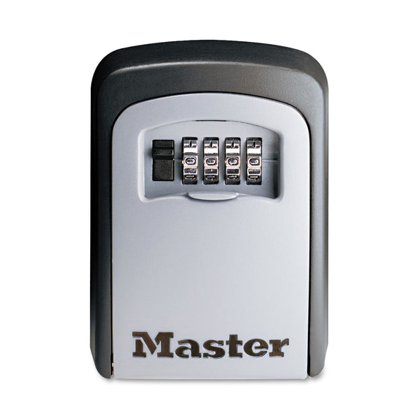 Master Lock Locking Combination 5 Key Steel Box, 3 1/4w x 1 1/2d x 4 5/8h, Black/Silver (MLK5401D) Each
