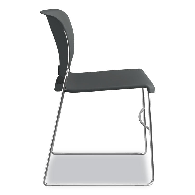 HON® Olson Stacker High Density Chair, Supports Up to 300 lb, 17.75" Seat Height, Lava Seat, Lava Back, Chrome Base, 4/Carton (HON4041LA)