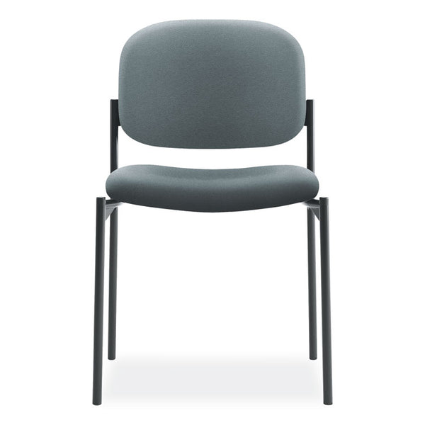 HON® VL606 Stacking Guest Chair without Arms, Fabric Upholstery, 21.25" x 21" x 32.75", Charcoal Seat, Charcoal Back, Black Base (BSXVL606VA19)