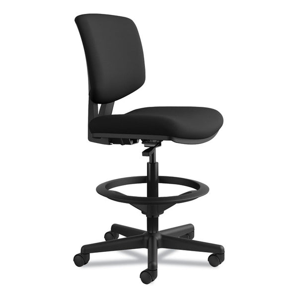 HON® Volt Series Adjustable Task Stool, Supports Up to 275 lb, 22.88" to 32.38" Seat Height, Black (HON5705GA10T)