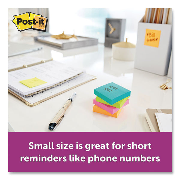 Post-it® Notes Super Sticky Pads in Supernova Neon Collection Colors, 2" x 2", 90 Sheets/Pad, 8 Pads/Pack (MMM6228SSMIA)