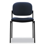 HON® VL606 Stacking Guest Chair without Arms, Fabric Upholstery, 21.25" x 21" x 32.75", Navy Seat, Navy Back, Black Base (BSXVL606VA90)
