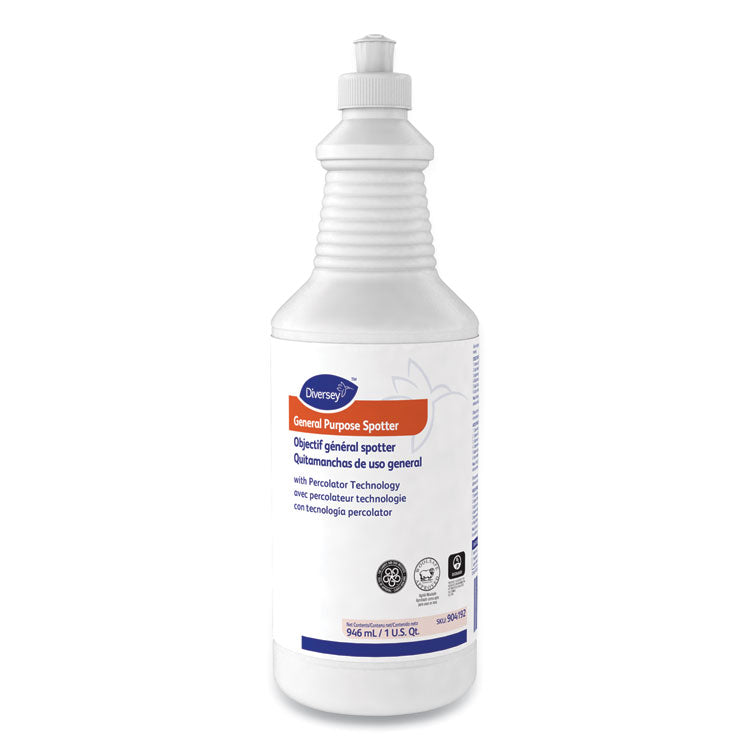 Diversey™ General Purpose Spotter, Floral Scent, Liquid, 1 qt Squeeze Bottle, 6/Carton (DVO904192) Case of 6