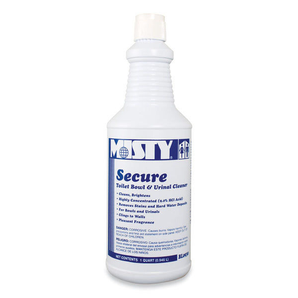 Misty® Secure Hydrochloric Acid Bowl Cleaner, Mint Scent, 32oz Bottle, 12/Carton (AMR1038801)
