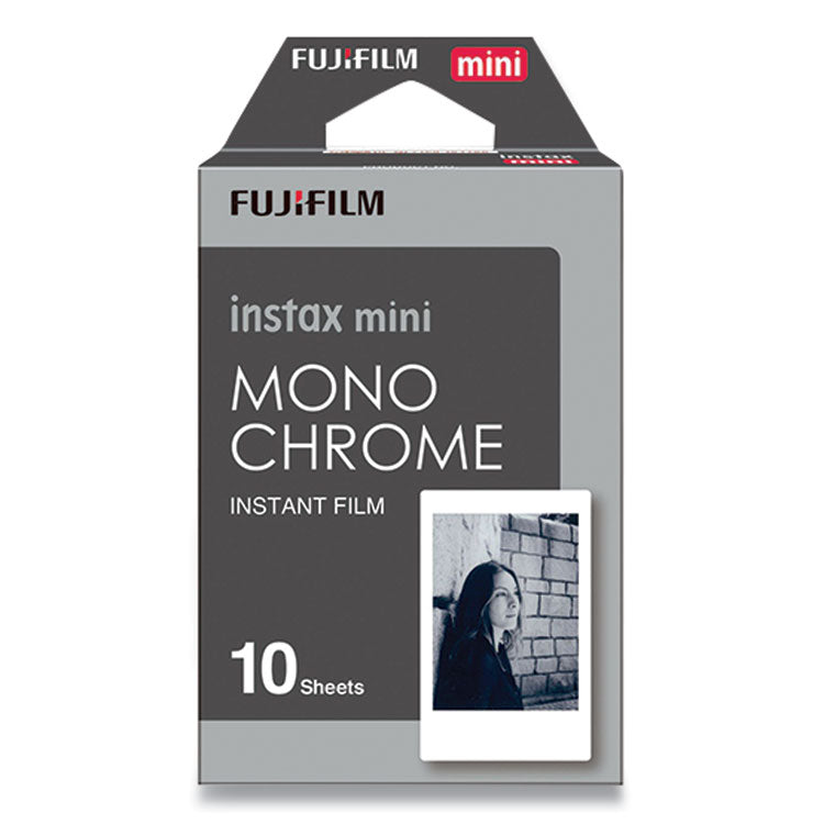 Fujifilm Monochrome Instax Film, Black and White, 10 Sheets (FUJ600017161) Each