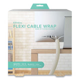 UT Wire® Flexi Cable Wrap, 0.5" to 1" x 12 ft, White (RBOUTWFCW12WH) Each