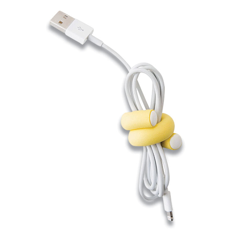 UT Wire® Flexi Ties Cushioned Cable Ties, 0.4" x 5", Assorted Colors, 8/Pack (RBOUTWFT1203) Pack of 8