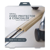 UT Wire® Cord Protector and Concealer, 2.6" x 5 ft, Beige (RBOUTWCP501BG)