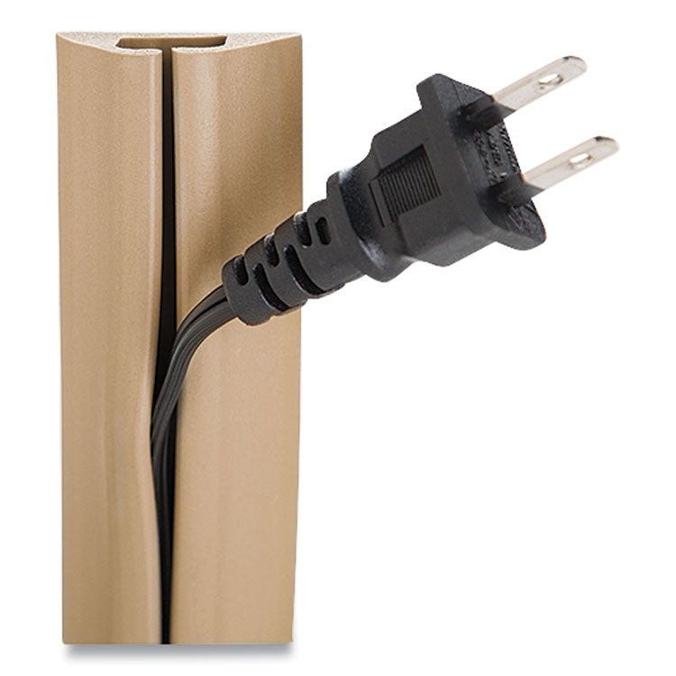 UT Wire® Compact Cord Protector and Concealer, 1.6" x 5 ft, Beige (RBOUTWCPM5BG)