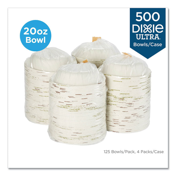 Dixie® Pathways Heavyweight Paper Bowls, 20 oz, Green/Burgundy, 500/Carton (DXESX20PATH)
