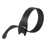 VELCRO® Brand ONE-WRAP Pre-Cut Thin Ties, 0.5" x 8", Black/Gray, 50/Pack (VEK90924) Each