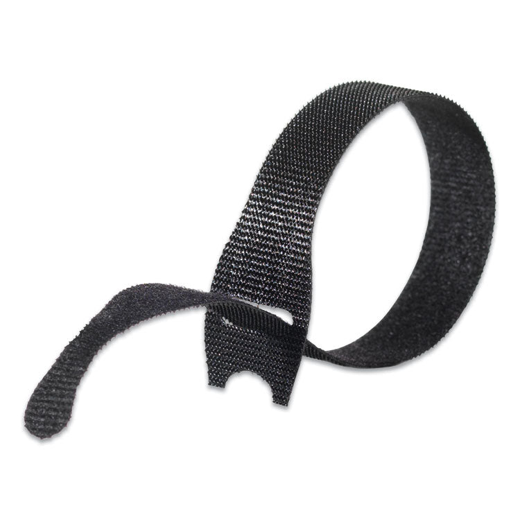 VELCRO® Brand ONE-WRAP Pre-Cut Thin Ties, 0.5" x 8", Black/Gray, 50/Pack (VEK90924) Each