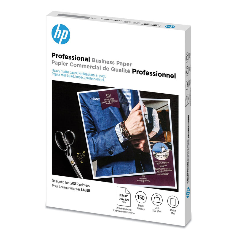 HP Professional Business Paper, 52 lb Bond Weight, 8.5 x 11, Matte White, 150/Pack (HEW4WN05A)