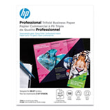 HP Professional Trifold Business Paper, 48 lb Bond Weight, 8.5 x 11, Glossy White, 150/Pack (HEW4WN12A)