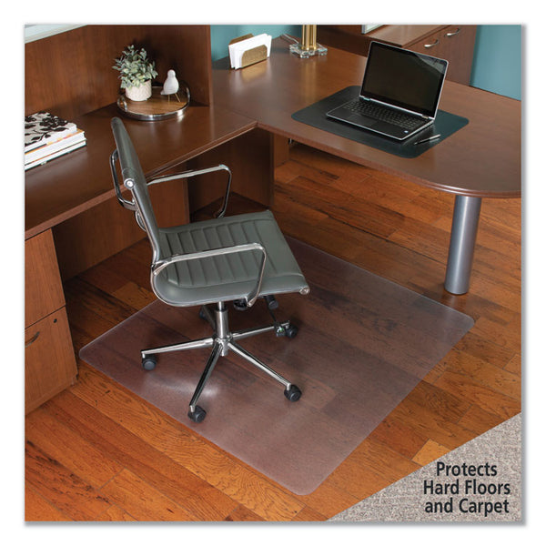 ES Robbins® Floor+Mate, For Hard Floor to Medium Pile Carpet up to 0.75", 46 x 48, Clear (ESR121442)