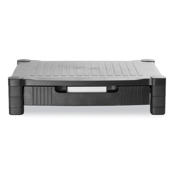 Mind Reader Monitor Stand Riser with Drawer, 17" x 13" x 3.75", Black, Supports 22 lbs (EMSDRPLMONSTBLK) Each