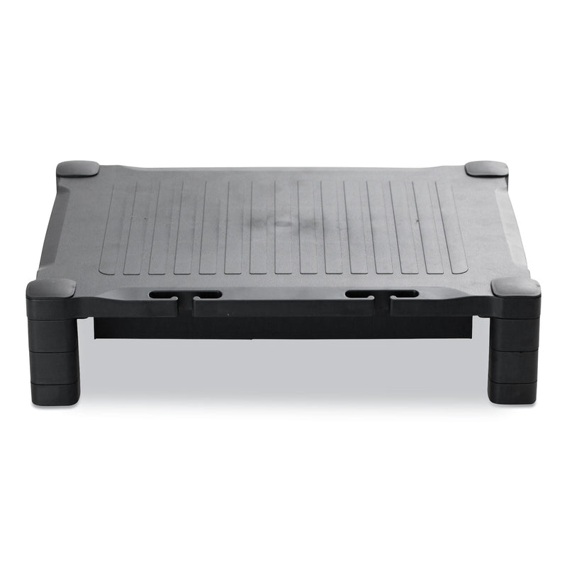 Mind Reader Monitor Stand Riser with Drawer, 17" x 13" x 3.75", Black, Supports 22 lbs (EMSDRPLMONSTBLK) Each