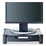 Mind Reader Monitor Stand Riser with Drawer, 17" x 13" x 3.75", Black, Supports 22 lbs (EMSDRPLMONSTBLK) Each