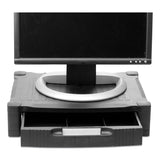 Mind Reader Monitor Stand Riser with Drawer, 17" x 13" x 3.75", Black, Supports 22 lbs (EMSDRPLMONSTBLK) Each