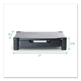 Mind Reader Monitor Stand Riser with Drawer, 17" x 13" x 3.75", Black, Supports 22 lbs (EMSDRPLMONSTBLK) Each