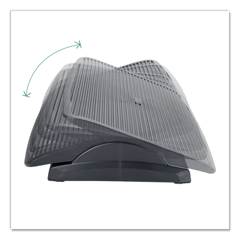 Mind Reader Adjustable Height Ergonomic Footrest, 17.62w x 14d x 3.75h, Black (EMSFTLINEBLK) Each