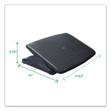 Mind Reader Adjustable Height Ergonomic Footrest, 17.62w x 14d x 3.75h, Black (EMSFTLINEBLK) Each