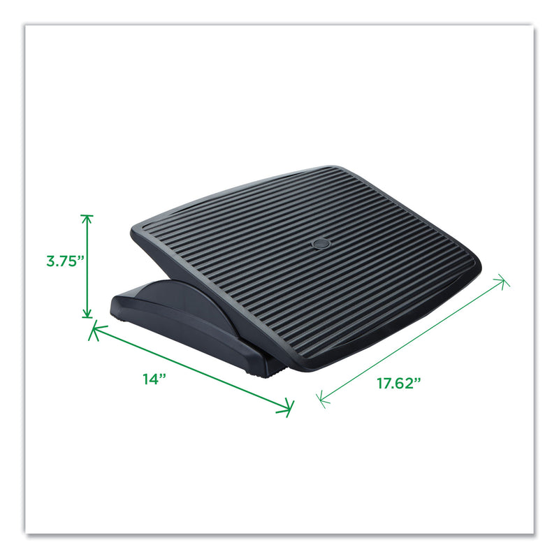 Mind Reader Adjustable Height Ergonomic Footrest, 17.62w x 14d x 3.75h, Black (EMSFTLINEBLK) Each
