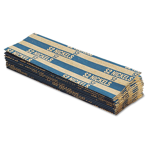 Pap-R Products Flat Coin Wrappers, Nickels, $2, 1000 Wrappers/Box (CTX30005) Box of 1000