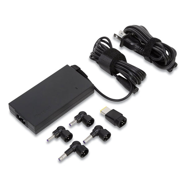 Targus® Ultra-Slim Laptop Charger for Various Devices, 65 W, Black (TRGAPA92US)