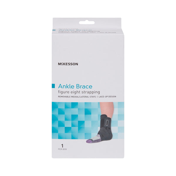 McKesson Ankle Brace Medium Lace-Up / Figure-8 Strap / Hook and Loop Closure Foot (1159073_EA) 1/EA