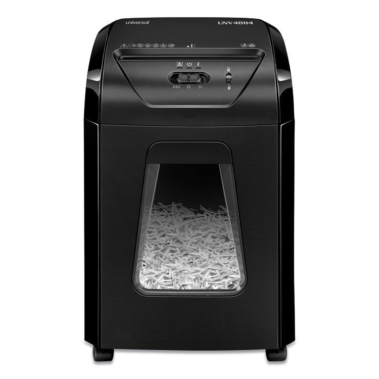 Universal® 48114 Medium-Duty Cross-Cut Shredder, 14 Manual Sheet Capacity (UNV48114) Each